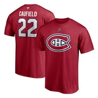 Muška fanatika brendirana Cole Caufield Red Montreal Canadiens Autentična naziva i broj majica