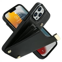 COTHER za iPhone Pro Max, novčanik s držačem utora za karticu, tanki hibridni udarni premium kožni antiscratch