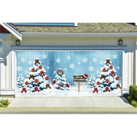 Toyfunny ft sretan božićni banner garažnih poklopca vrata zimski snjegović Santa na otvorenom velikim