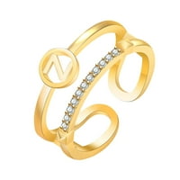 Kćeri zvona na engleskom jeziku dvostruki prsten sa dijamantnim otvorom zastepene prstenje za prstenje