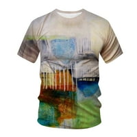 Ayolanni Muškarci Proljeće Ljeto Ležerne prilike Slim 3D tiskani majica s kratkim rukavima TOP bluza
