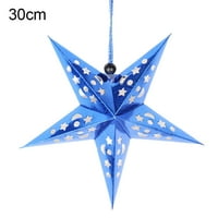 Bluelani 3D Star Paper Hanging Hollow Pentagram Lampshade Xmas Božićno ukrašavanje stabla