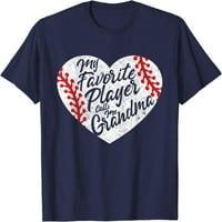 Moj omiljeni igrač me zove želja za bejzbol srčanim ženskim majicama