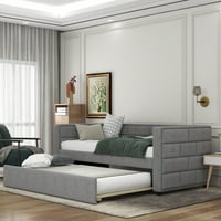 Tapacirana jednokratna dvosobna kauč s kaučem s tropojačem, Trundle, dnevna kreveta sa podstavljenom