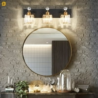 Crno zlato Kristalno kupatilo Ispravljači ispraznite seciranje ogledalo Moderni svijetli zid za kupanje