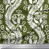 Tkanine tkanine Soimoi pamučne patke, lišće i cvjetna umjetnička otisnuta tkanina od dvorišta široka