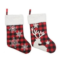 Naiyafly Božićne čarape Socks Pokloni Veseli Božićni ukrasi za kućni bag slatkiši Elk Xmas Tree Ispis