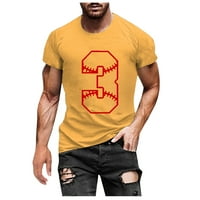 Baseball T majica Baseball Graphic Slatka tee vrhova Men Pismom tiskane majice Short Short Ležerne prilike,