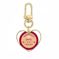 Valentine's Party Volim te strelice Zlatno srce za srce Metalni privjesak za ključeve