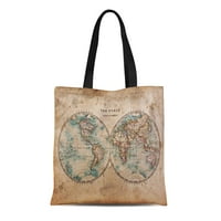 Platno tota Torba originalna staro stajaće svjetska karta iz sredine trajne torba za prehrambene pumpe