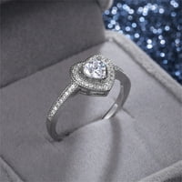 Heiheiup žene vjenčani poklon bijeli angažman prsten od kamena nakita i prsten