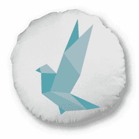 Origa Grenn golub uzorak okrugli jastuk za bacanje jastuka za ukrašavanje doma