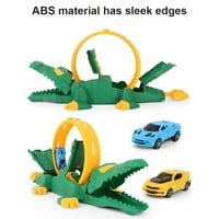 FunnyFiirye dječji DIY Crocodile katapult željeznički igrač za montažu automobila za djecu