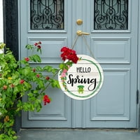 BEPPTER ONNAMENT ukras dekor proljetni vijenac Hellowelcome logo Drveni natpitni prostor Prednji otvor