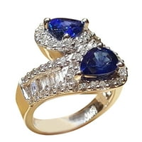 Prstenovi za ženski prsten sa vodom sa kap ručno rađenim rezom vjenčanog angažovanja nakita poklon