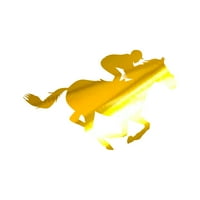 Džockey naljepnica naljepnica Die Cut - samoljepljivi vinil - Vremenska zaštitna - izrađena u SAD-u - Mnogo boja i veličina - Steeplechase Racing Conper Race