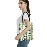 Nyznia platnena torba za žene za žene djevojke slatka planda Torbe od za višekratnu upotrebu za kupovinu