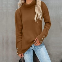 CIKEOBV prevelizirani džemperi za žene Ženske labave džemper sa dugim rukavima, Ležerne prilike o vratu
