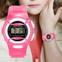 Huachen Kids Digital Watch Vodootporan za djevojčice dječaci s alarmom Stoppatch Night Light Calendar