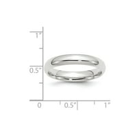 14k bijeli zlatni prsten za prsten za vjenčanje udobnost udobnosti udobnosti