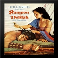 Samson i Delilah Veliki crni drveni okvir Framed Rent Movie Poster Art