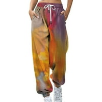 Umitay ženske modne ležerne prilike za ispis u boji Ležerne prilike sportske pantalone Kargo hlače Žene