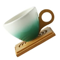 Postavite keramiku Cup kafe gradijent boja popodnevna čajna keramička čaša sa tanjurom