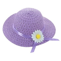 Cvjetna sunčana djevojka cvjeta ljetna plaža beba vizirka šešira slama djeca šešira dječja šešir za