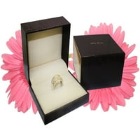 Dijamantni zaručni prsten za žene rame Accent Diamonds 1. Carat 14k bijelo zlato