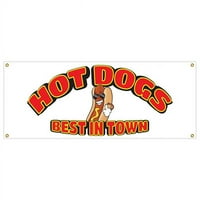 Prijava u. Natpis bannera - Hot Dogs Best u gradu