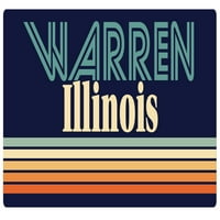 Warren Illinois frižider magnet retro dizajn