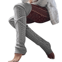 Jedno otvaranje žene zimske elegantne preko koljena dugih pletenih poklopca patchwork solid dame crochet