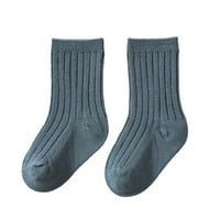 Čarape za žene Djeca jesen i zimska modna boja jednostavna vertikalna uzorka Udobne čarape za toplim