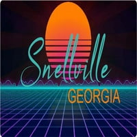Snellville Georgia Vinil Decal Stiker Retro Neon Dizajn