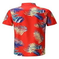 Calzi ljetne majice kratkih rukava na vrhu cvjetne tiskane bluze Havajska plaža na plaži Casual rever