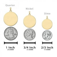 Slikovitolgold.com Saint Petka religijska medalja Veličina nikla u čvrstom 14K žutom zlatu