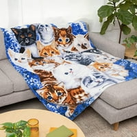 Drvo mačiće runo za krevet Slatka flisa prekrivač za djevojčice, žene, muškarce i djecu - super meko