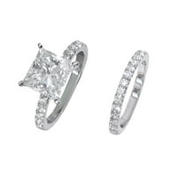 14K pozlaćeni halo prsten ringquare srebrni kubični cirkonij bridal rhinestone angažman prsten full