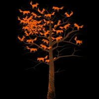 Blazding fo Tree Juniors Crni grafički tee - Dizajn ljudi 2xl