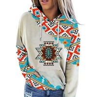 Aztec dukserica za žene pulover s kapuljačom sa dugim rukavima dugim rukavima žene veličine S-3XL