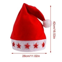 DTIDTPE božićne ukrase, božićni santa šešir odrasli klasični Crveni božićni praznični šešir za zabavu