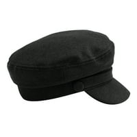Xiuh Vintage Women Winter Solid Hat Beret Cap korejski slikar Newsboy Berets Modni šeširi Crne