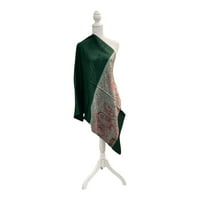 Tamni zeleni šal za žene za žene izvrsna jedinstvena zimska kolekcija lagani mekani šal šal