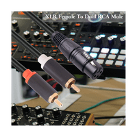 PIN XLR žensko do dual RCA muškog y razdjelnika kabela, miješalica pojačala audio kabel, stereo audio