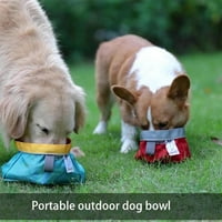 Fovien Sklopivi putovanja PAGA PUTOVA Portable Pet Cat Dog Food Cuneder Vodena posuda za srednje do