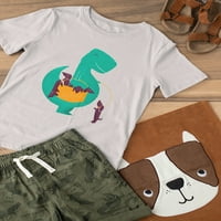 Image Svjesni dinosaur sa majicom majica štenad, toddler -Jay Fleck dizajn, unise mališani