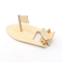 Hemoton Creative Drveni brod ručno rađeni montaža Jedrilica DIY Craft Materijal Kit Paporni model za