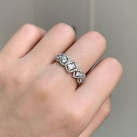 Bakreni kubični cirkonijski prsten za prsten za kvadrat Vječnosti za žensko slaganje prstena