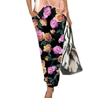 Ociviesr Žene Ljetne pantalone Labavi prozračni boemski stil Elegantni džep casual pantalone Hlače odijelo