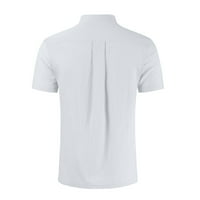 Košulje za muškarce Muške ljetne kratkih rukava Top majica Pamučna i posteljina kravata Majica Pure